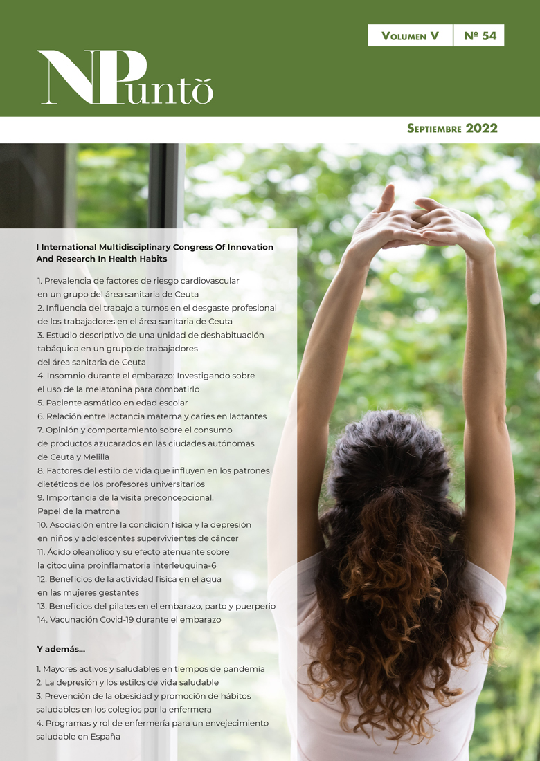 Portada de NPunto Volumen V. Número 54. Septiembre 2022 - I International Multidisciplinary Congress Of Innovation And Research In Health Habits